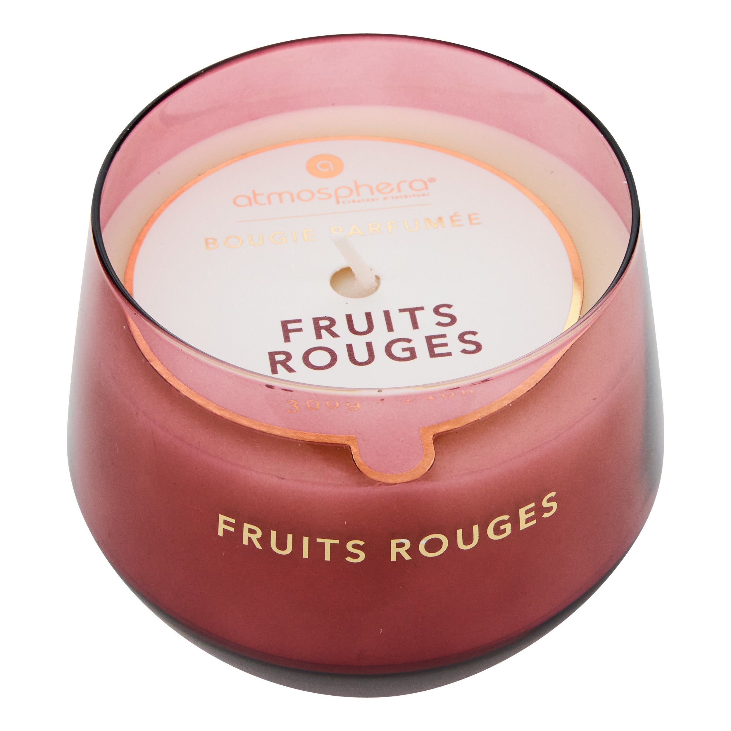 Lumanare parfumata "Glowy" - Parfum fructat, Fructe de padure, 300 g - Atmosphera