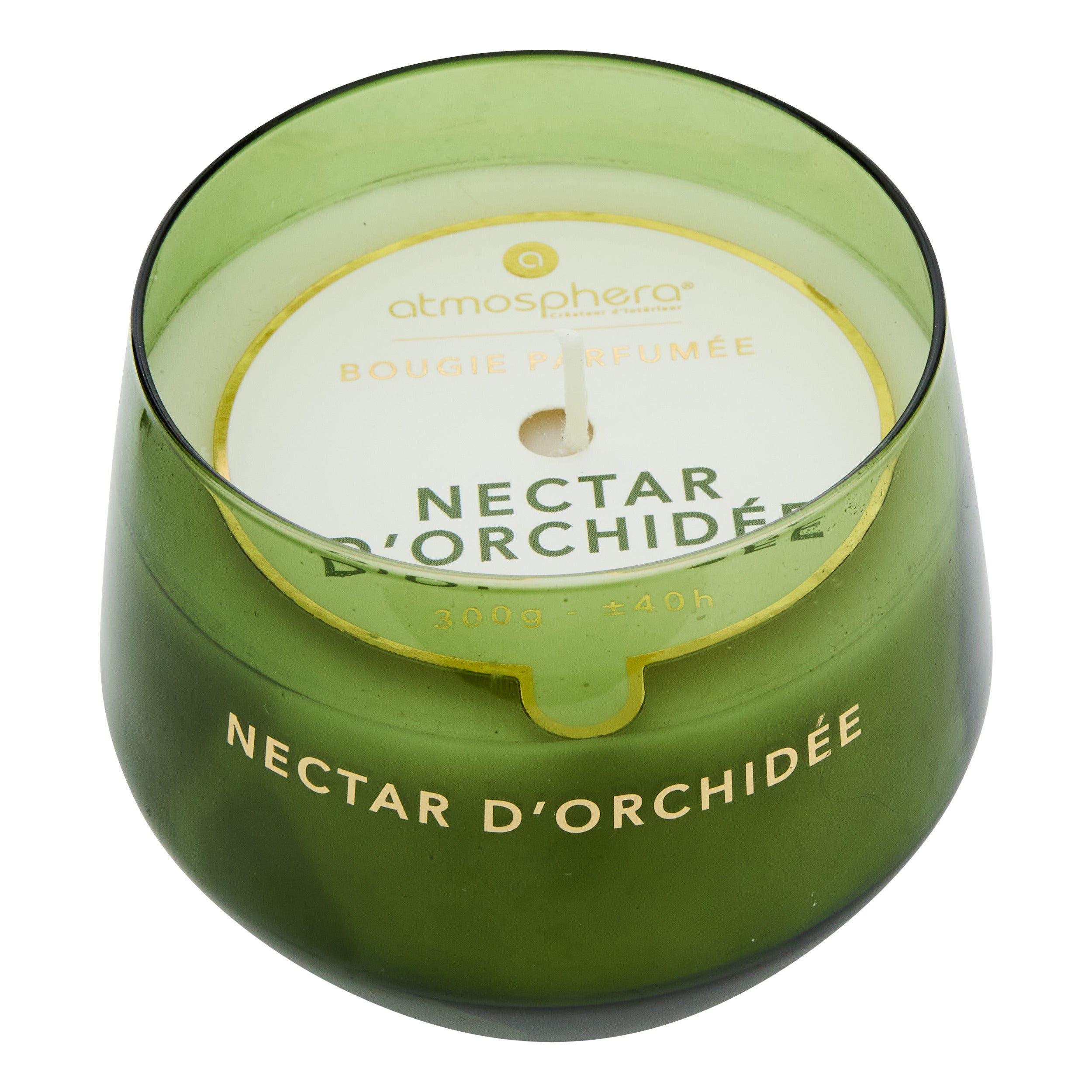 Lumanare parfumata "Glowy" - Parfum floral, Nectar de orhidee, 300 g - Atmosphera