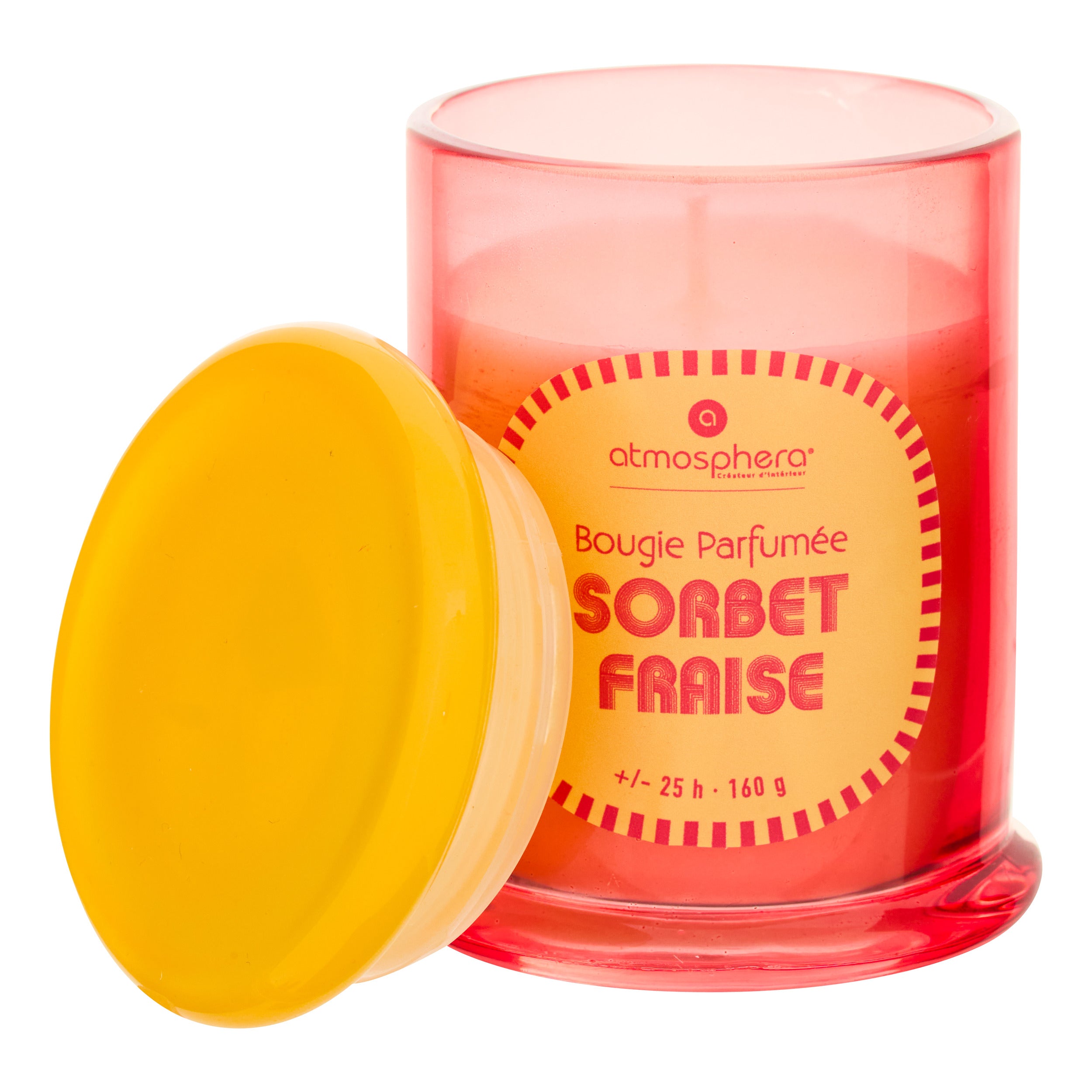 Lumanare parfumata rotunda "Sorbet" - Mai multe arome, 160 g - Atmosphera