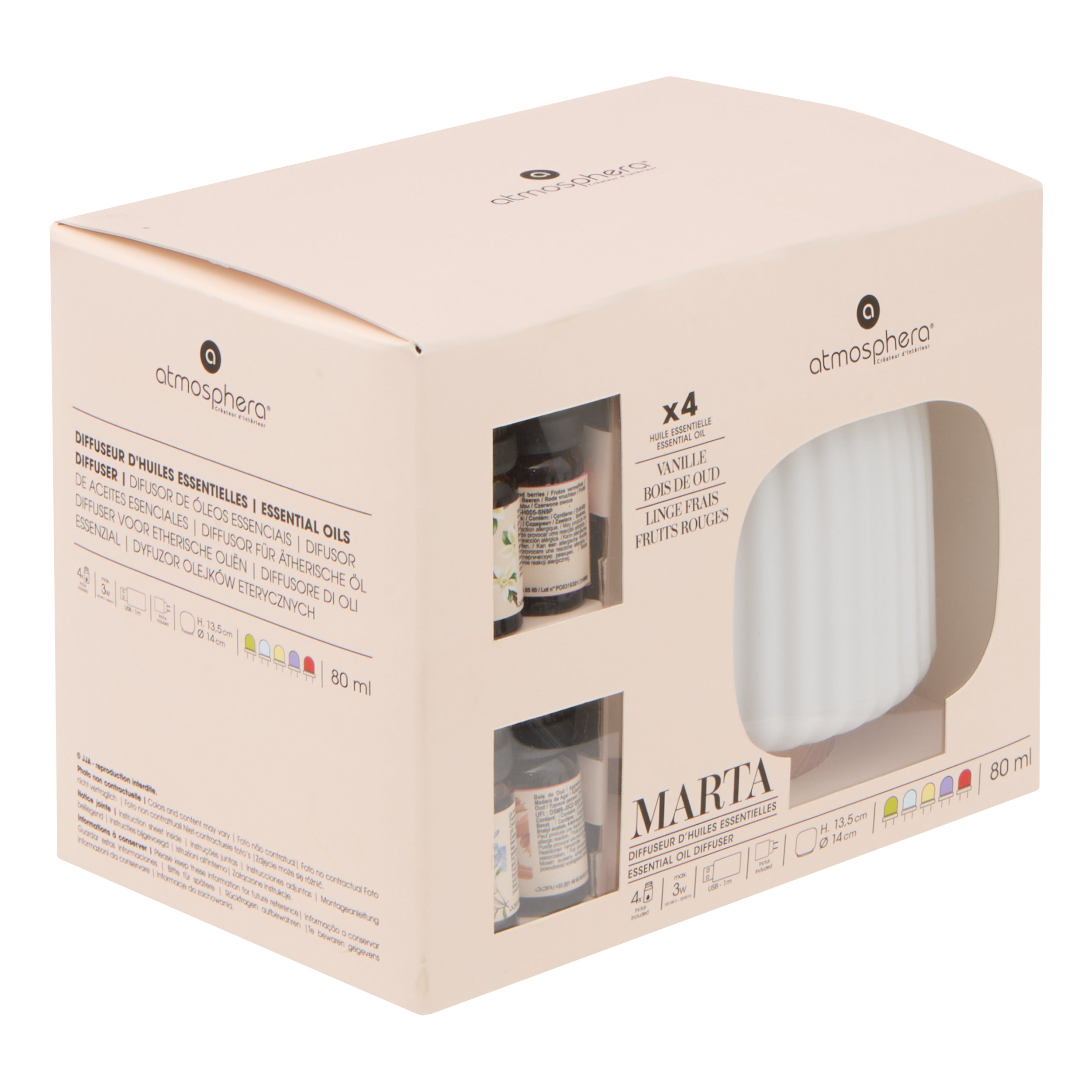 Set parfumat "Mathis" - Alb, 14x13,5 cm - Atmosphera