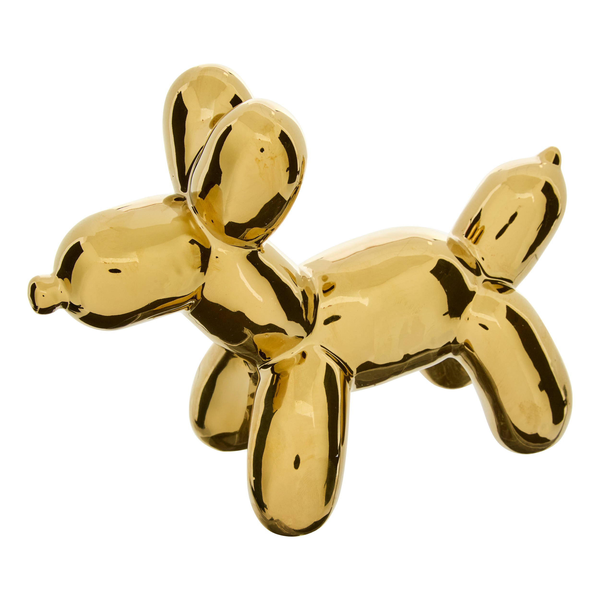 Dog ceramica theo auriu H13,5 cm - Atmosphera