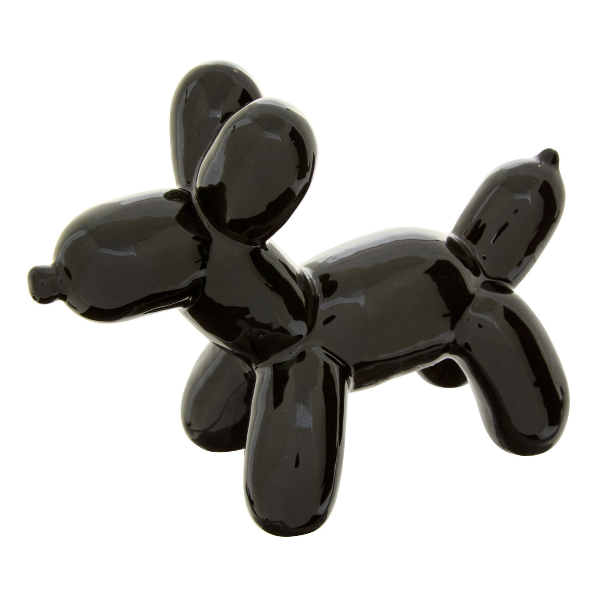 Dog ceramica theo negru H13,5 cm - Atmosphera