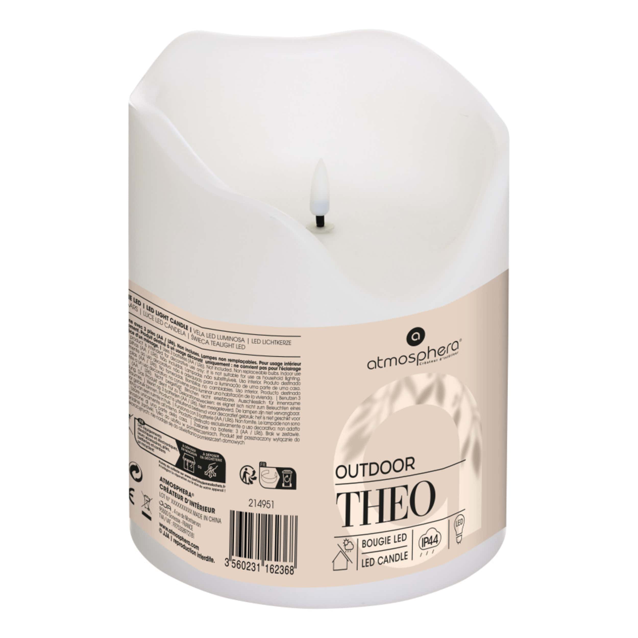 Lumanare LED "Theo" - Alb, H. 20 cm - Atmosphera