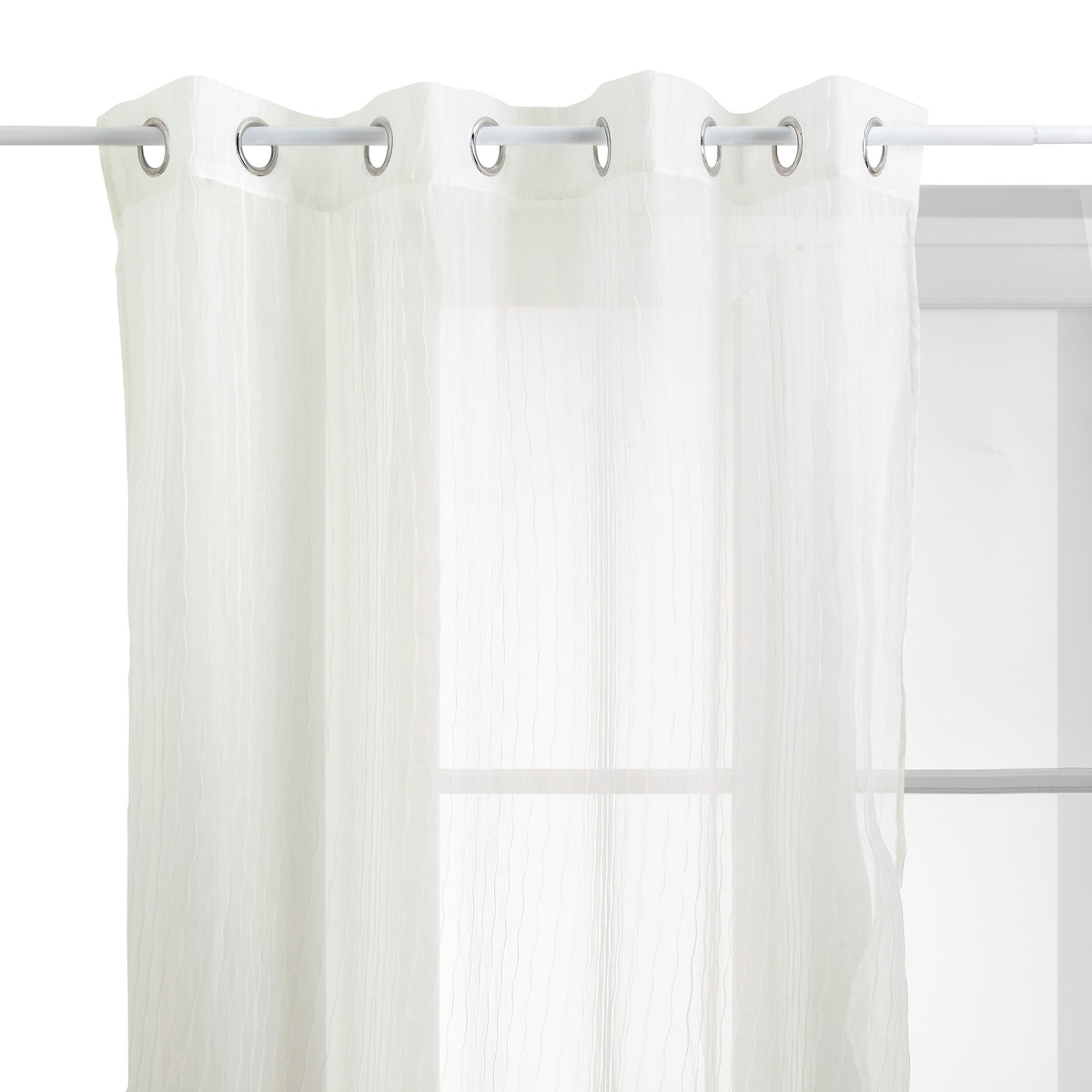 Textila pentru casa, net curt mila alb 140 x 240 cm - Atmosphera