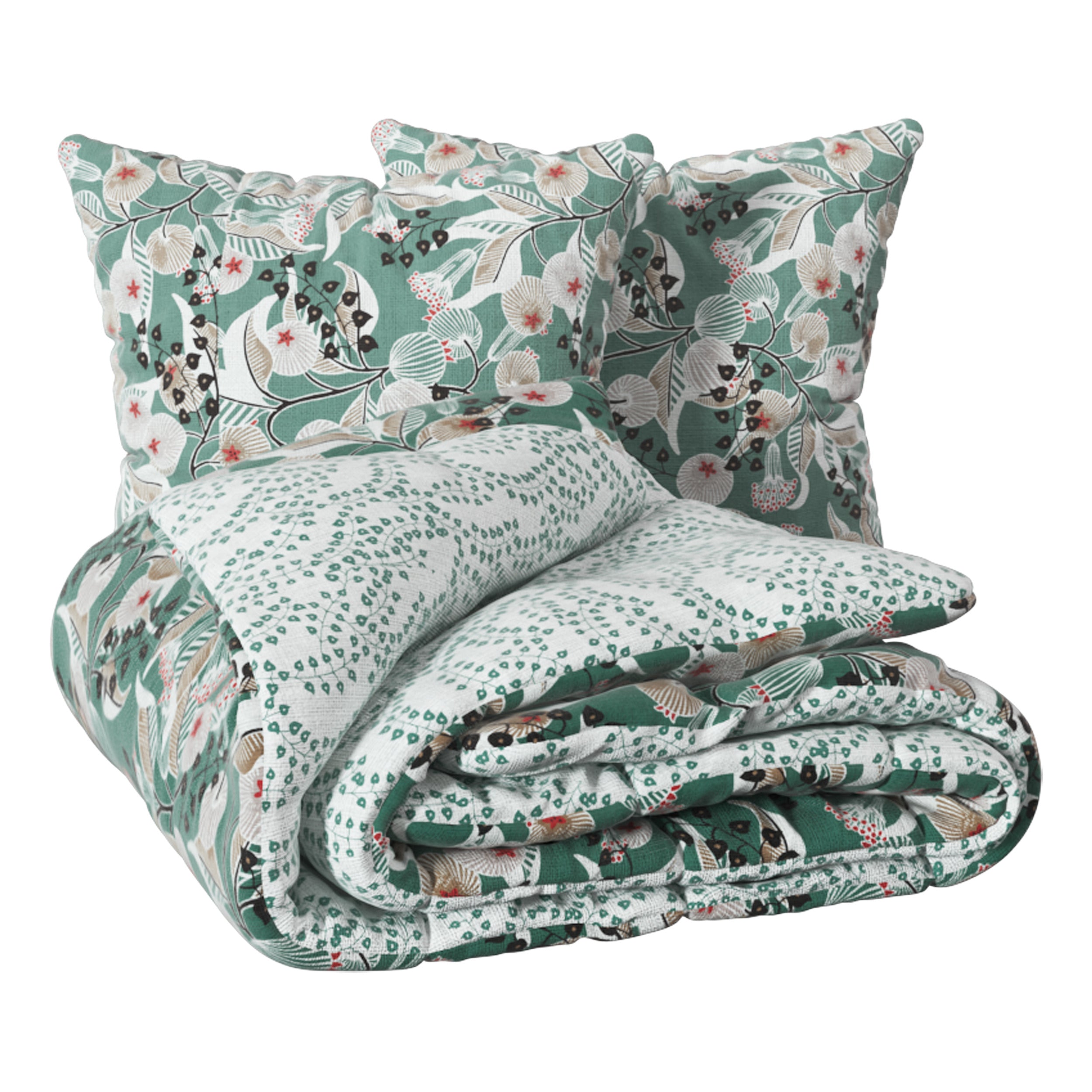 Textila pentru casa, print bedset vegetal 240 x 220 cm - Atmosphera