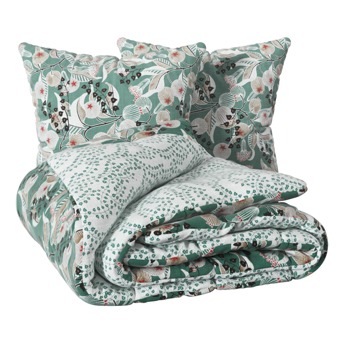 Textila pentru casa, print bedset vegetal 240 x 220 cm - Atmosphera