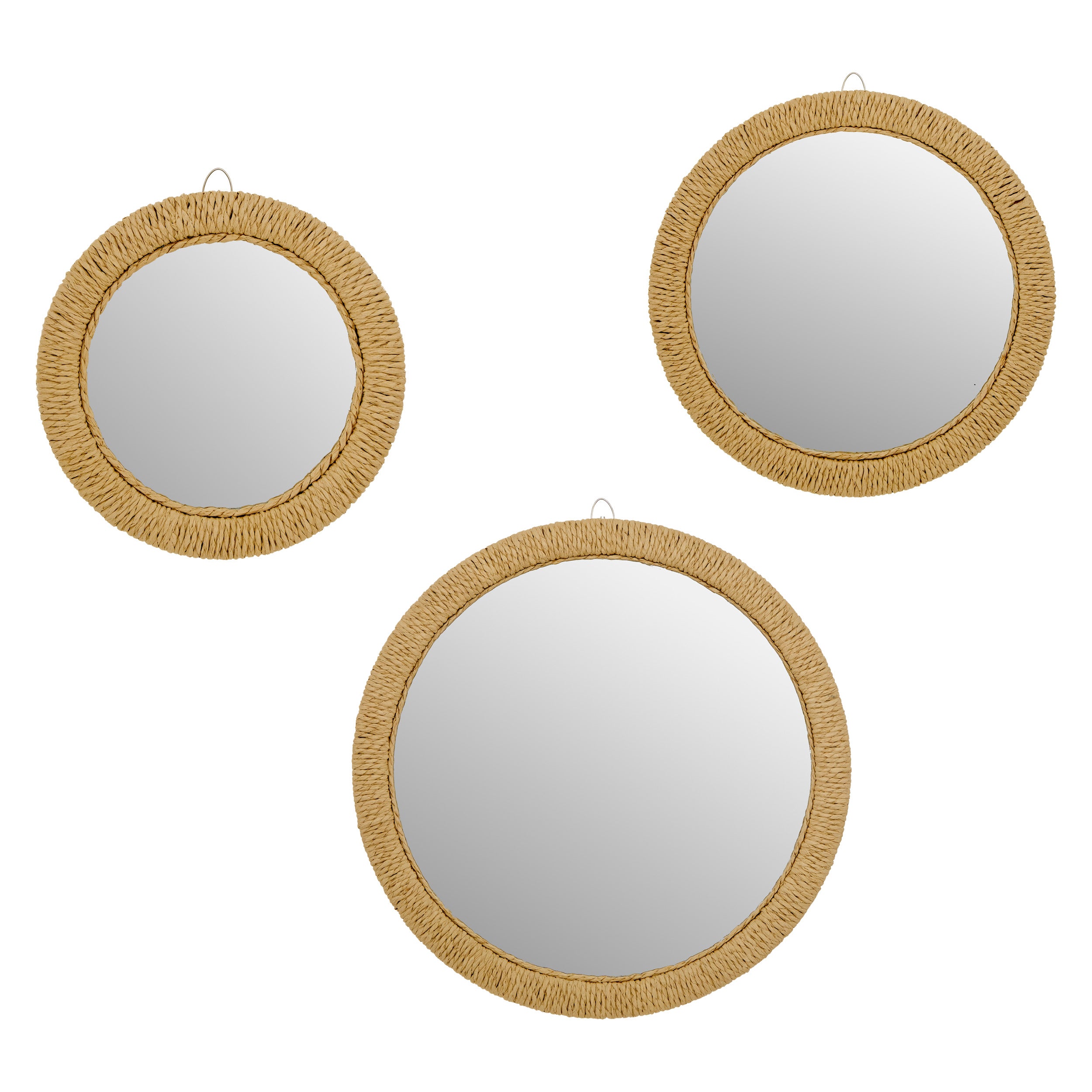 Decoratiune de perete, rope mirror tilia set 3 buc - Atmosphera