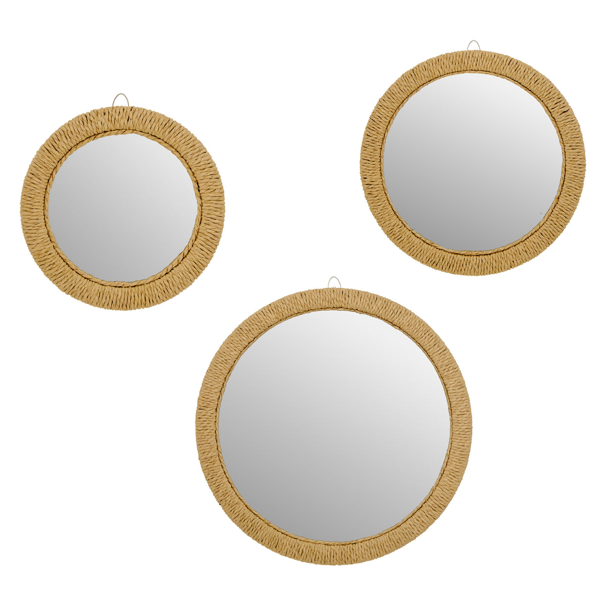 Decoratiune de perete, rope mirror tilia set 3 buc - Atmosphera