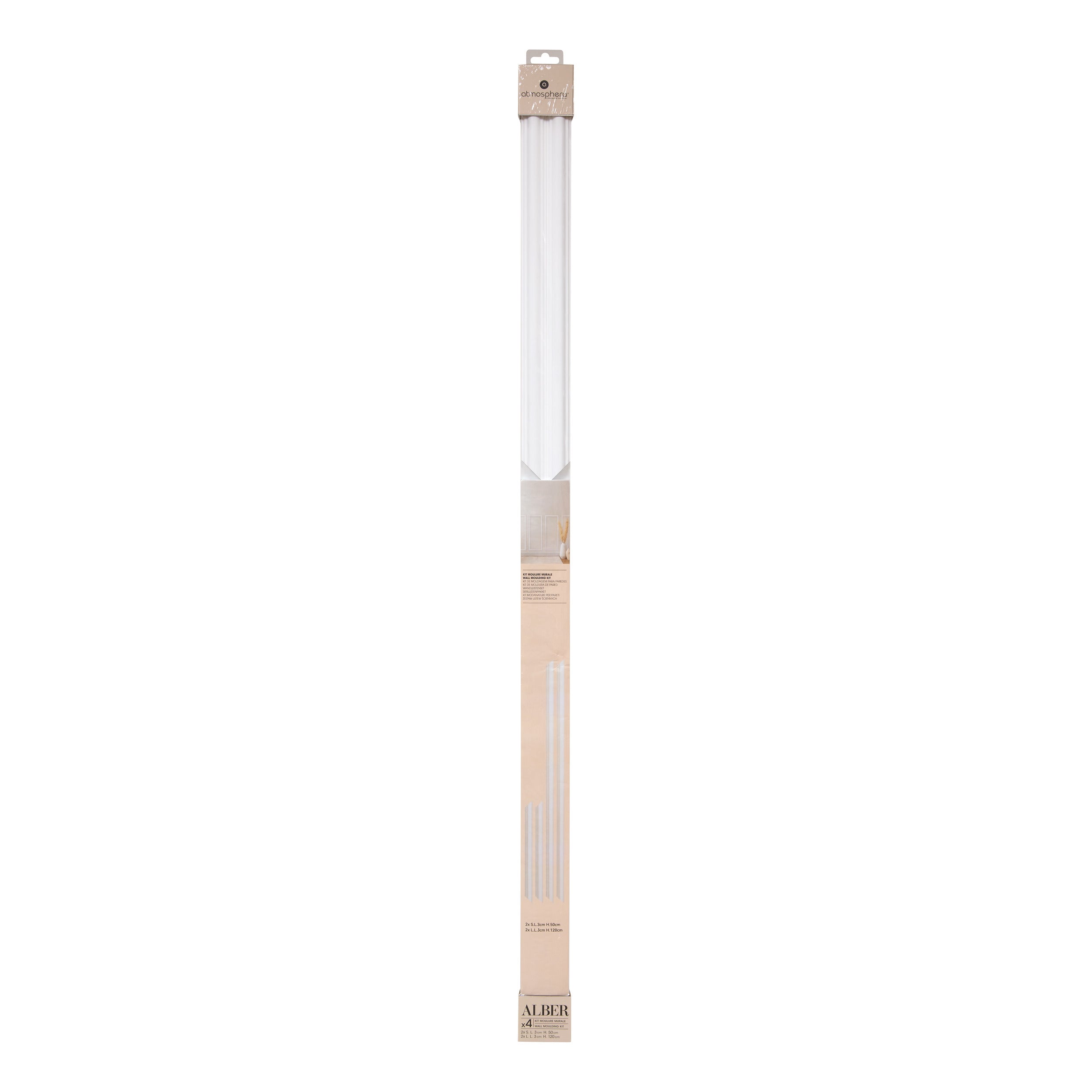 Decoratiune de perete, pl alb mold alber L120/l50 - Atmosphera