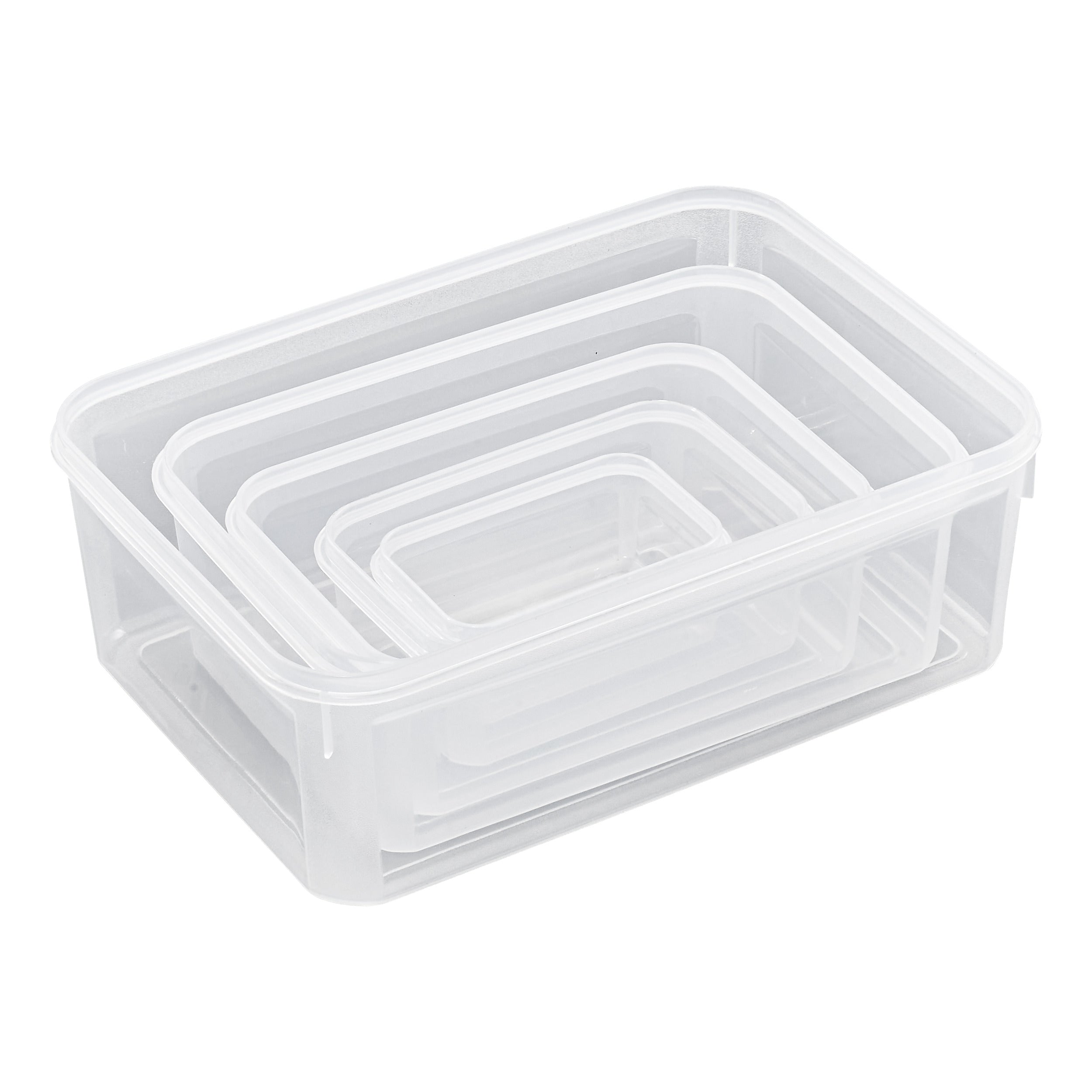 Set 5 clipeat plastic boxes - Five