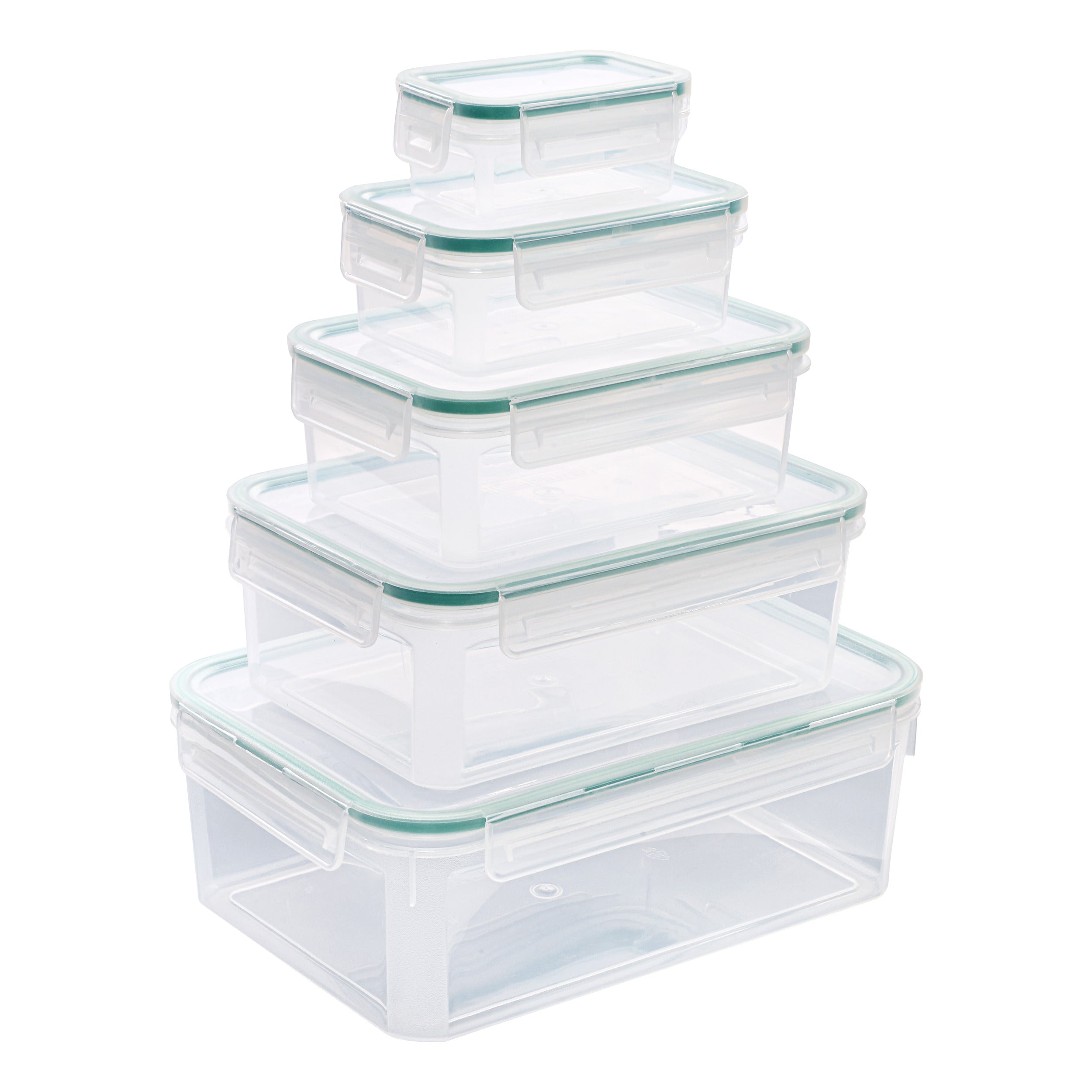 Set 5 clipeat plastic boxes - Five