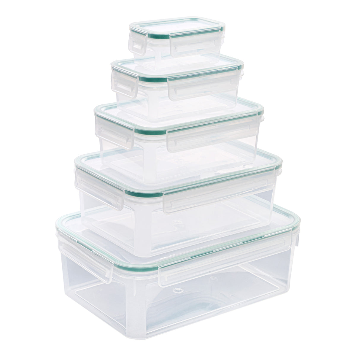 Set 5 clipeat plastic boxes - Five