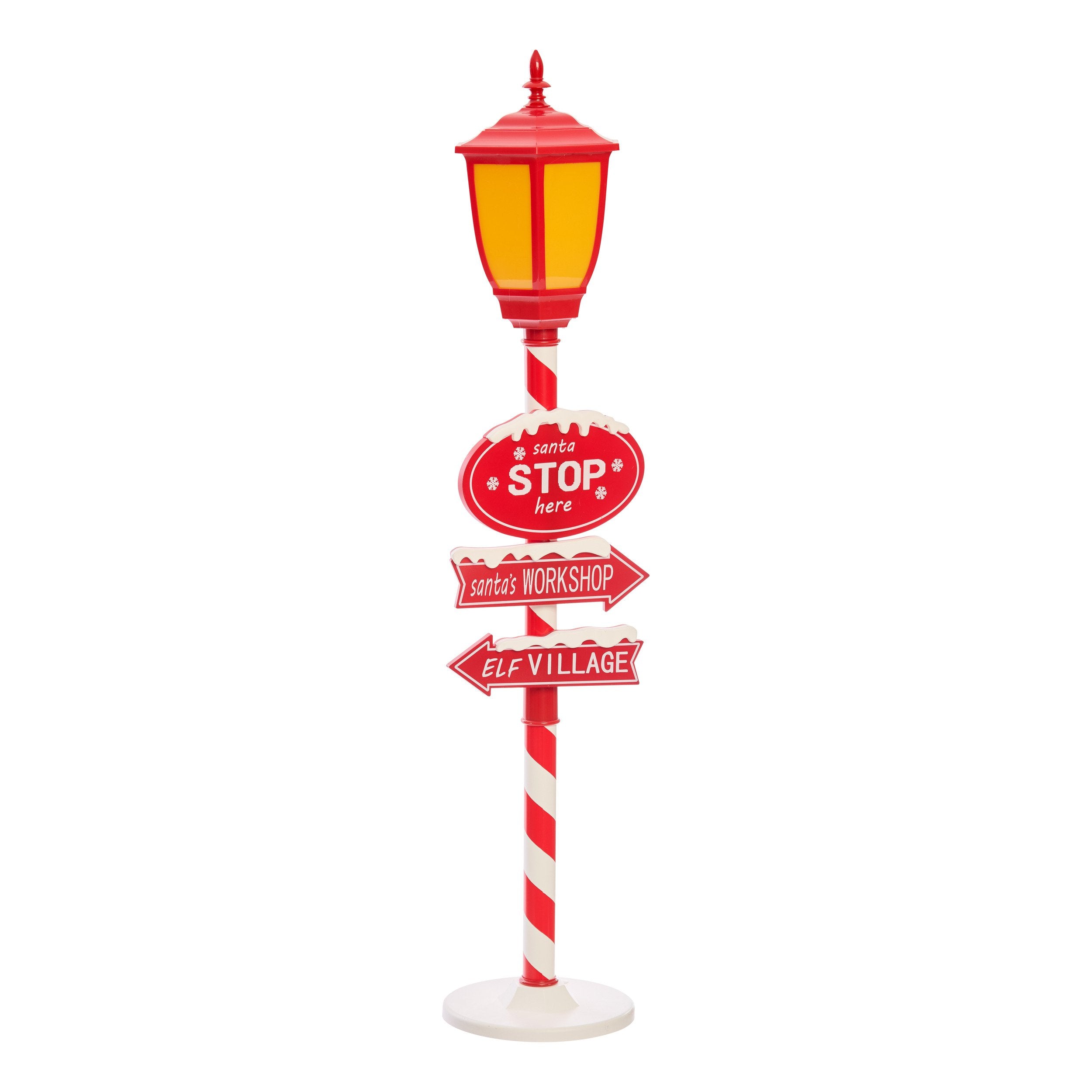 Felinar stradal 10 LED, rosu si alb, H 146 cm | Atmosphera