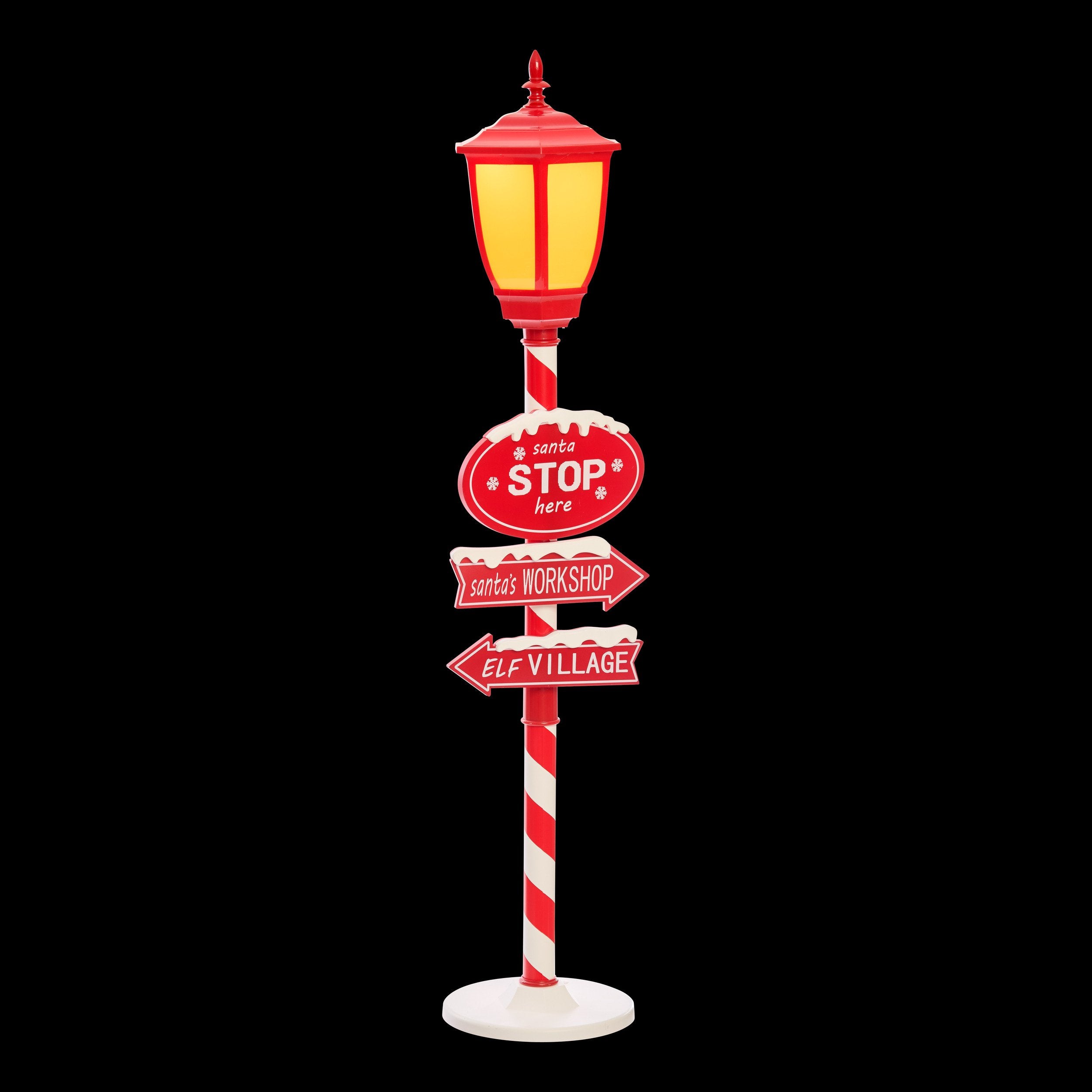 Felinar stradal 10 LED, rosu si alb, H 146 cm | Atmosphera