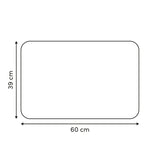 Diatomite mat 39 x 60 cm roz strio - Five