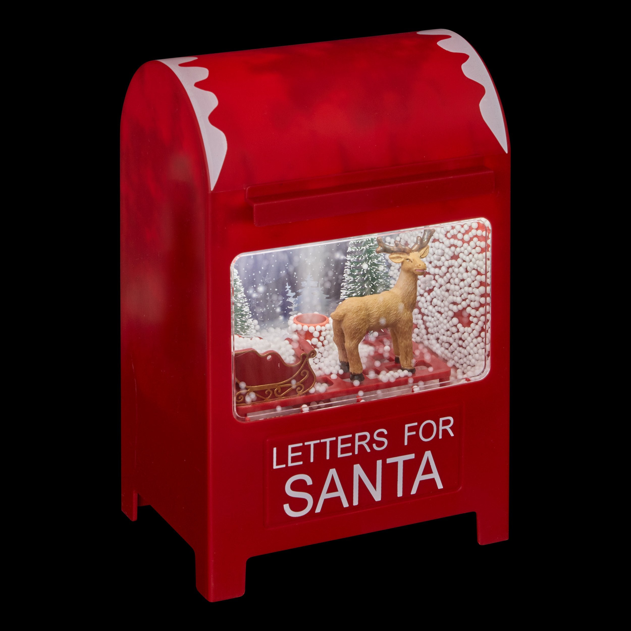 Cutie postala 4 LED, alb rece, H 23 cm | Atmosphera