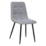 Scaun dining Sirac, gri deschis/negru ,textil- Atmosphera