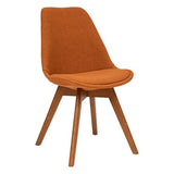Scaun dining,Baya,Ambra,lemn/textil vintage-Atmosphera
