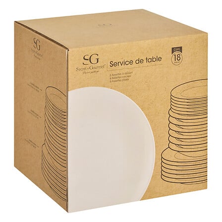 Set 18 piese colorama alb - Secret de Gourmet