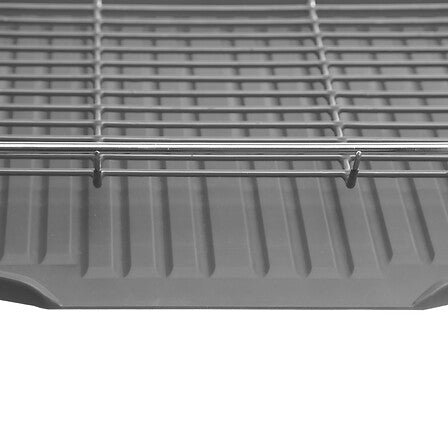 Scurgator de vase pe 2 niveluri, metal si polipropilena, gri, L 48 cm