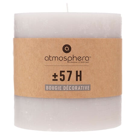 Lumanare rustica "Olia" - Gri taupe, 663 g - Atmosphera