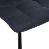 Scaun dining Sirac, gri inchis/negru ,textil- Atmosphera