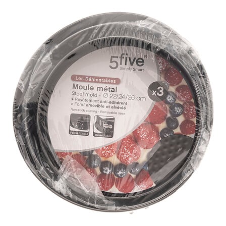 Forma tarta set 3 buc - Five
