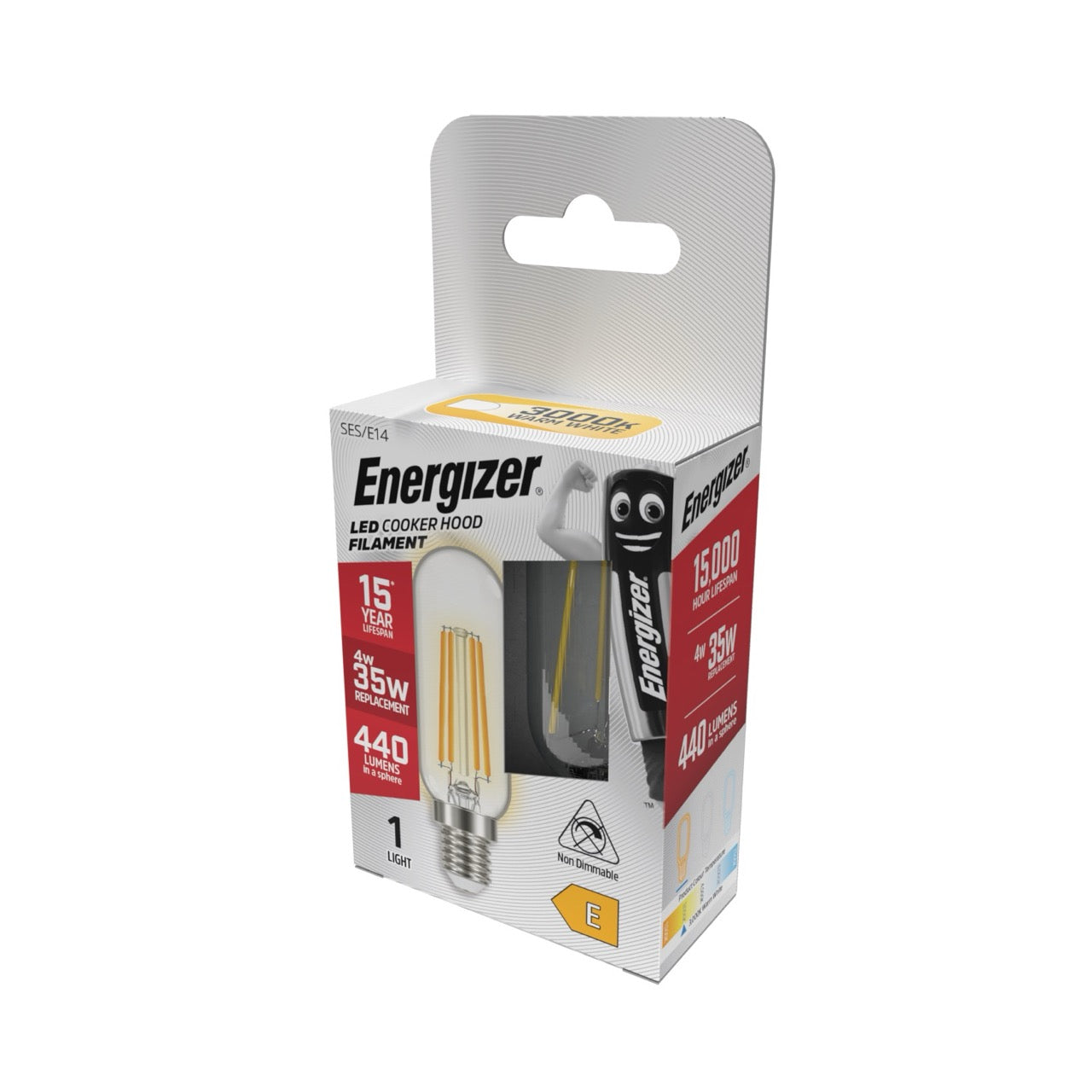 Energizer Bec LED Filament Cooker Hood ( Hota) 4W E14 420lm 3000K WW