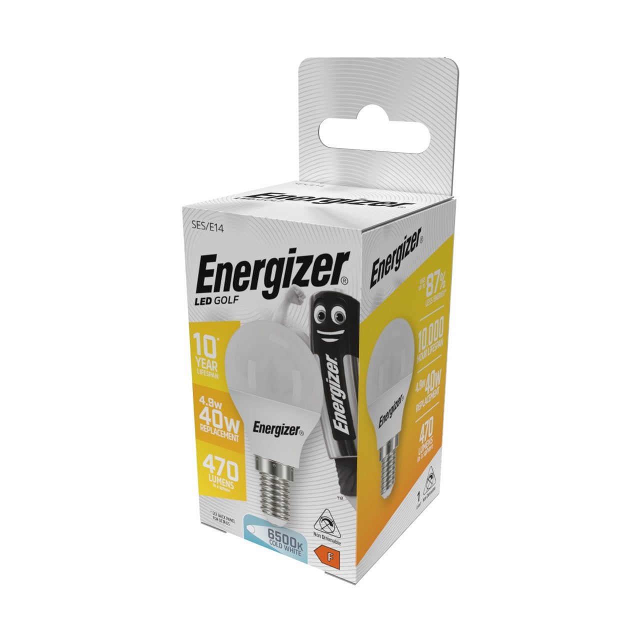 Energizer Bec LED Golf (Mini Glob) Opal 4.9W E14 470lm 6500K CW (echiv.40W)
