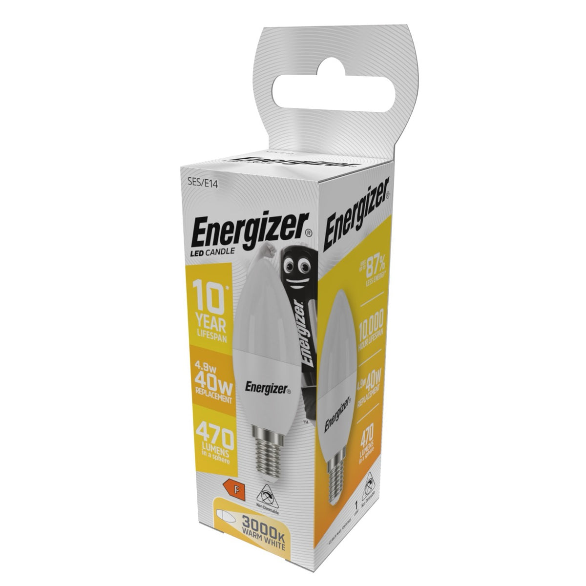 Energizer Bec LED Candle Opal 4.9W E14 470lm 3000K WW (echiv.40W)