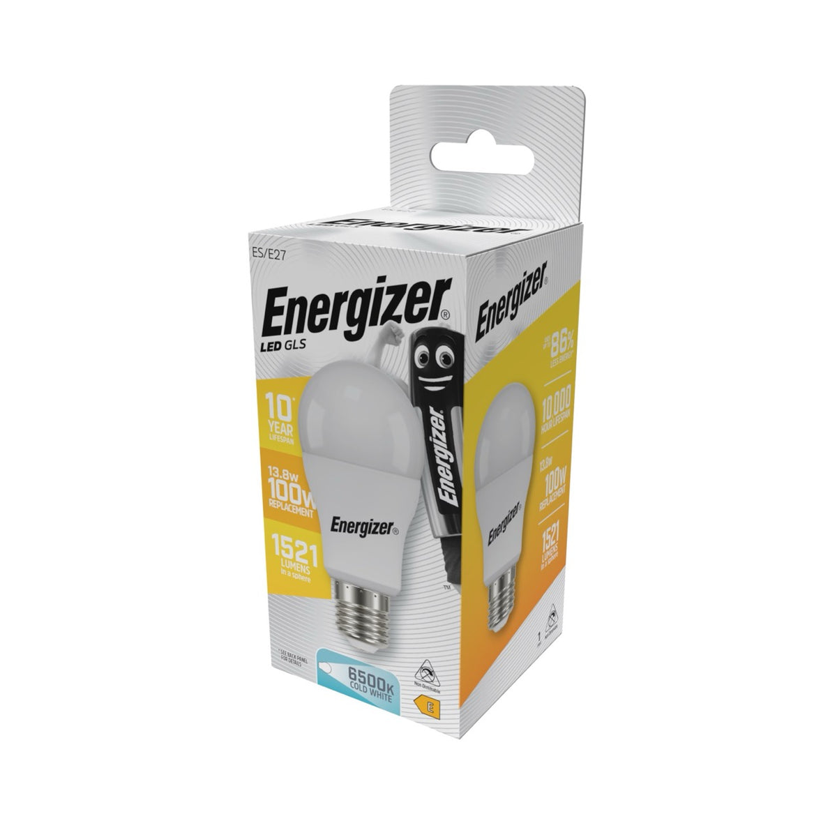 Energizer Bec LED GLS (Glob) 13.8W E27 1521lm 6500k CW (echiv.100W)