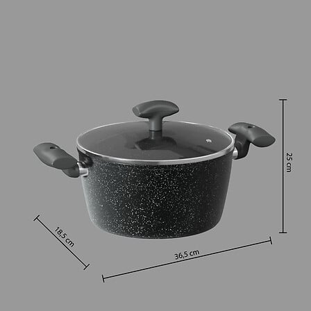 Oala cu capac aluminiu forjat 24 cm - Five