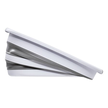 Cos de rufe extensibil din plastic, alb si gri, 21 l