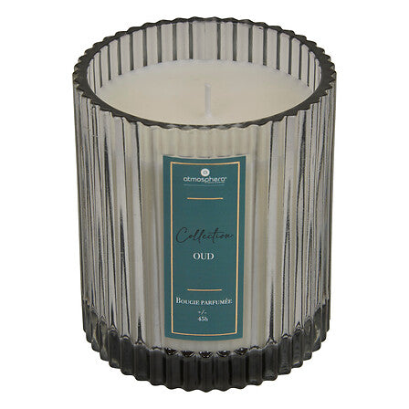 Lumanare parfumata "Albie" - Lemn de oud, Albastru, 290 g - Atmosphera