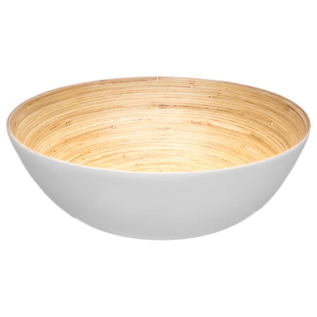 Bol salata bambus alb 30 cm - Five