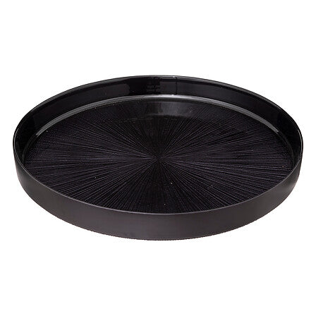 Platou aperitive rotund cu 5 boluri, negru, set 6 piese, D 34 cm