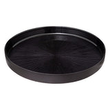 Platou aperitive rotund cu 5 boluri, negru, set 6 piese, D 34 cm