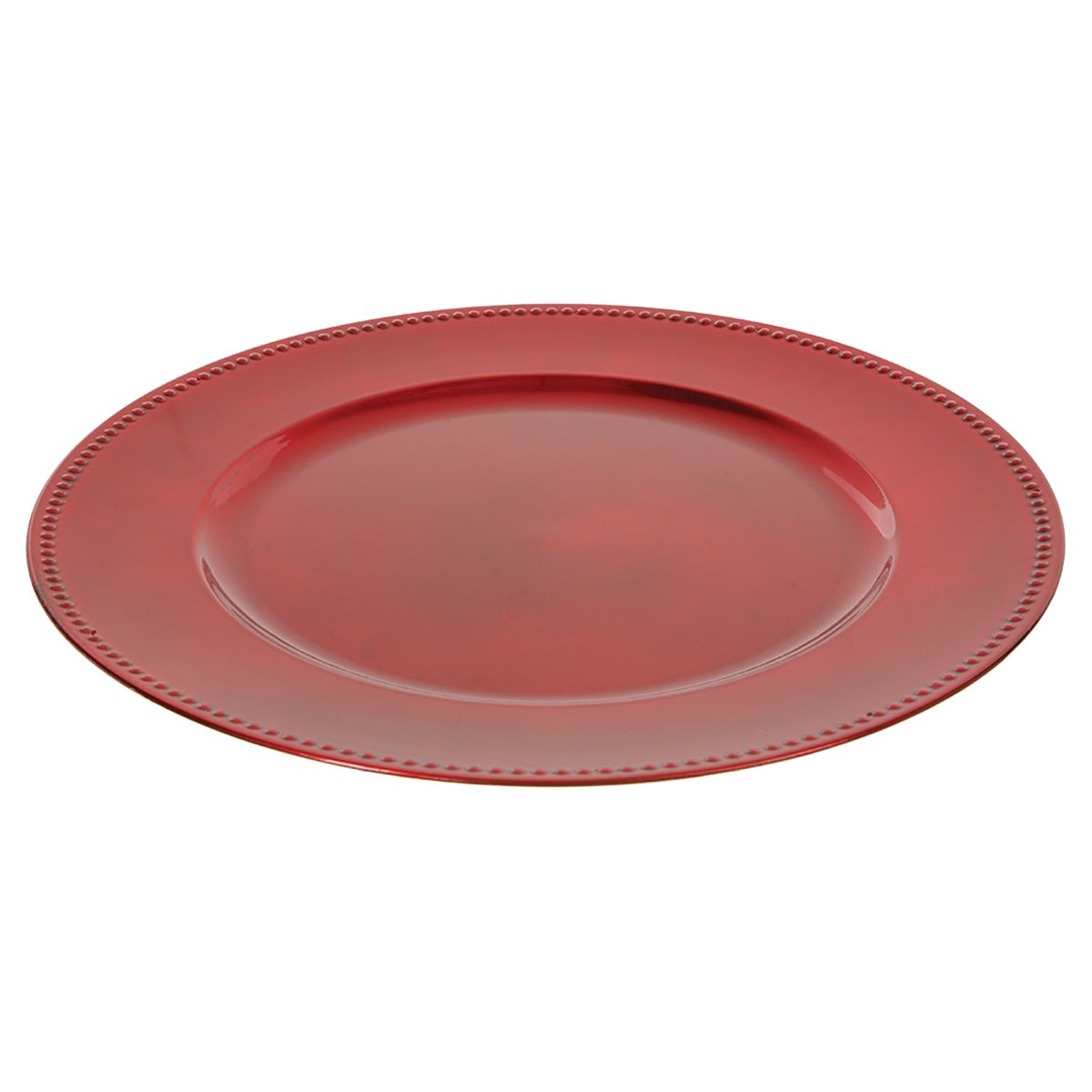 Platou rotund decorativ, rosu, D 33 cm | Atmosphera