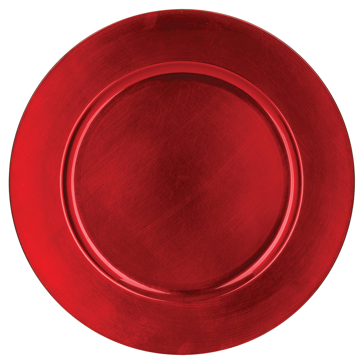 Platou rotund decorativ, rosu, D 33 cm | Atmosphera