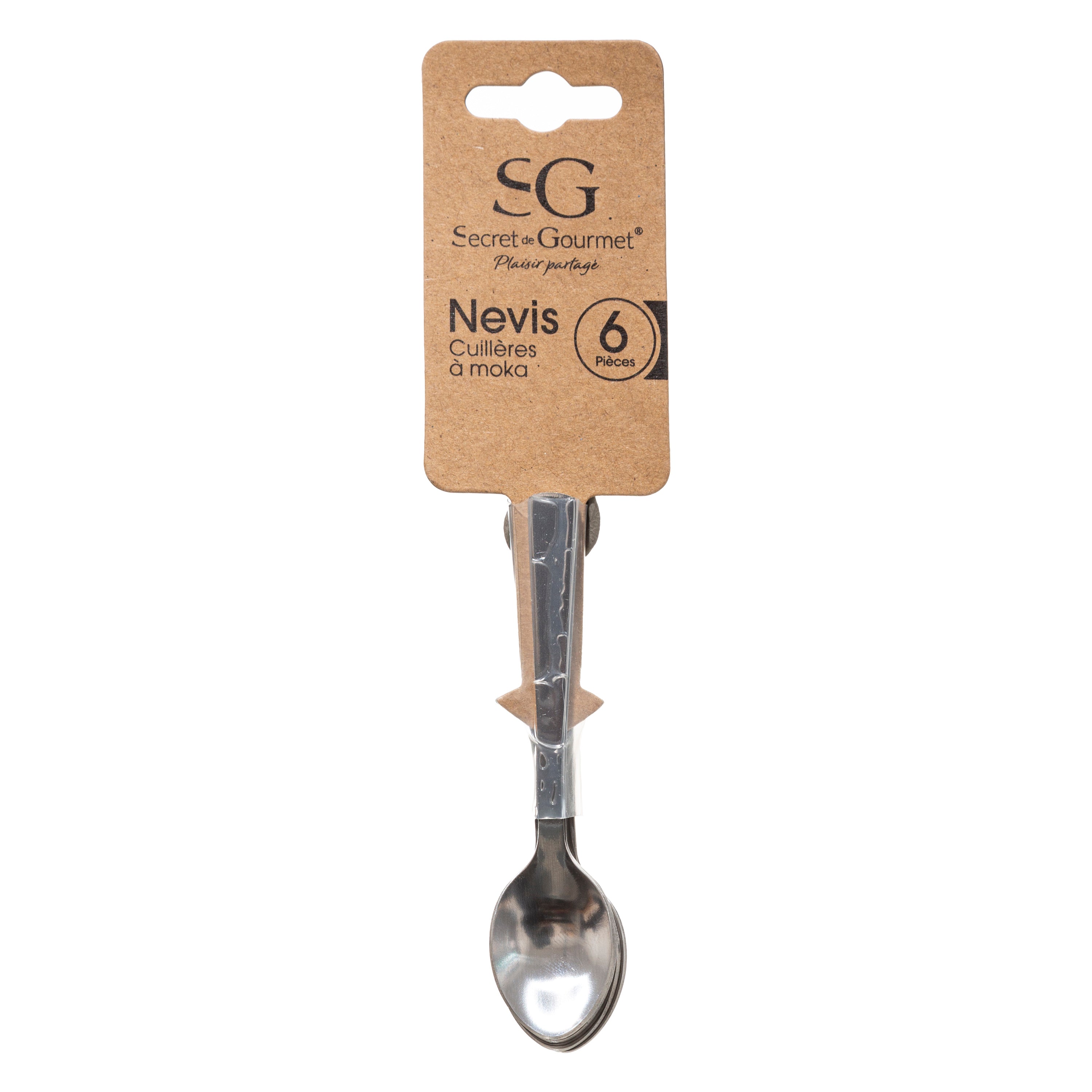 Set 6 lingurite moka Nevis - Secret de Gourmet