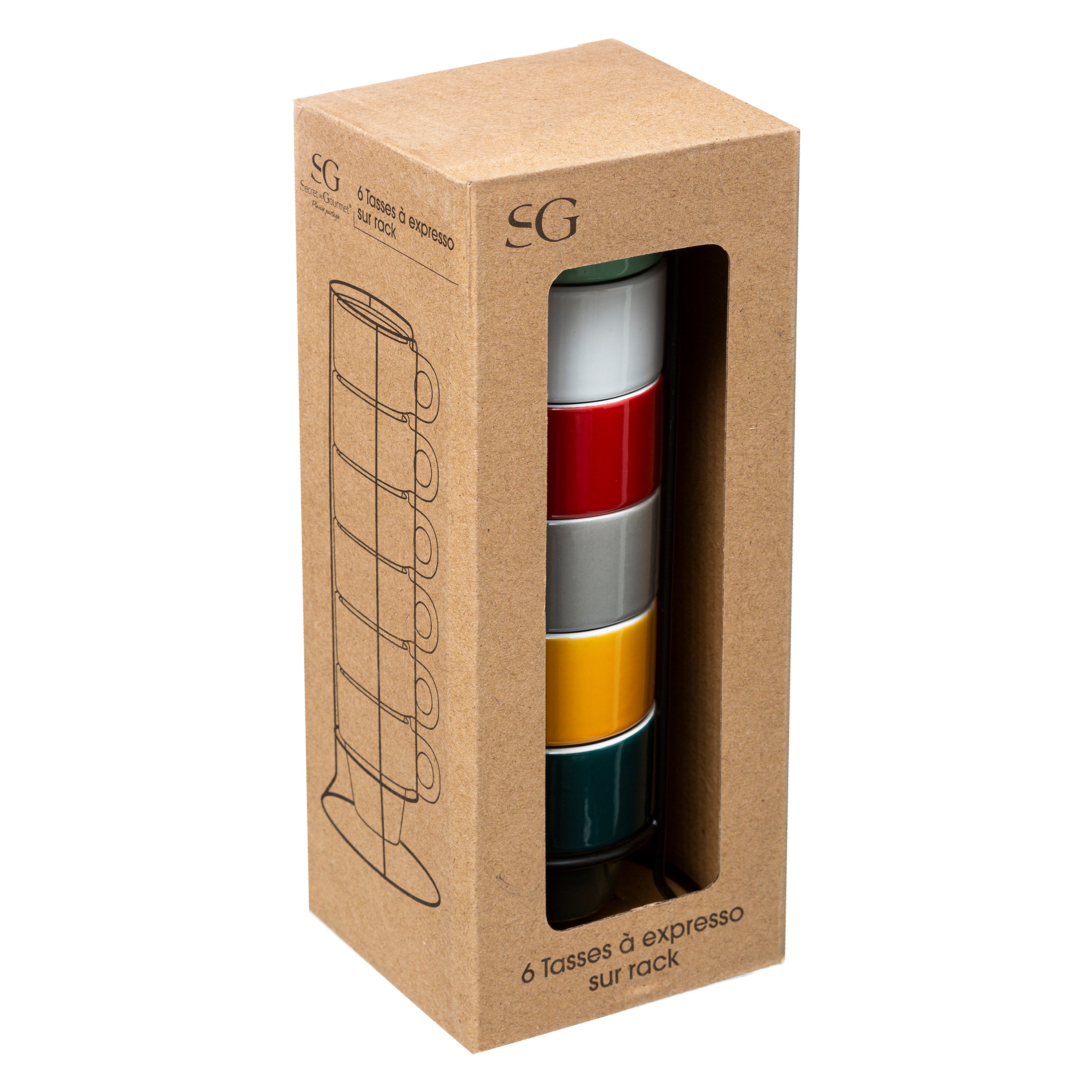 Suport 6 cesti esp colorama 5 cl - Secret de Gourmet