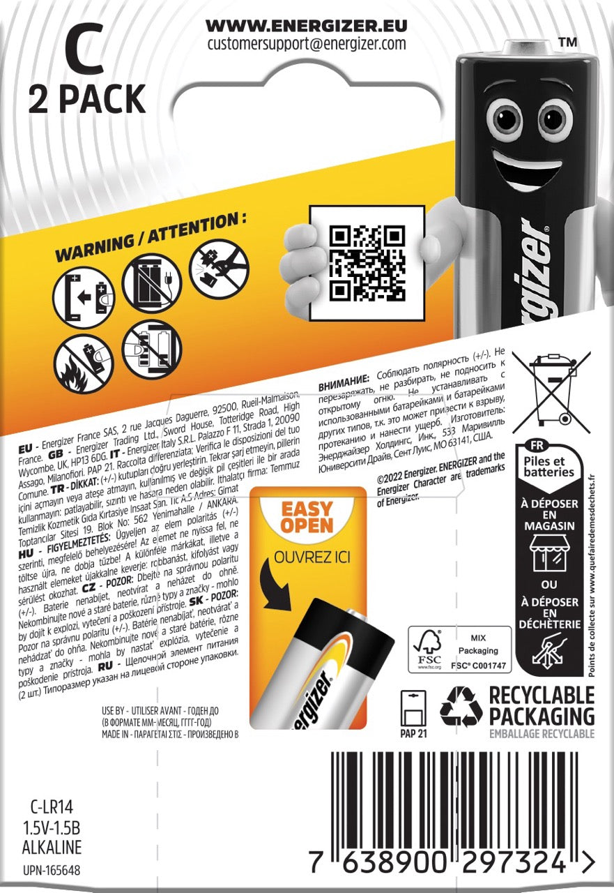 Baterie Energizer Alkaline E93 LR14/2BP
