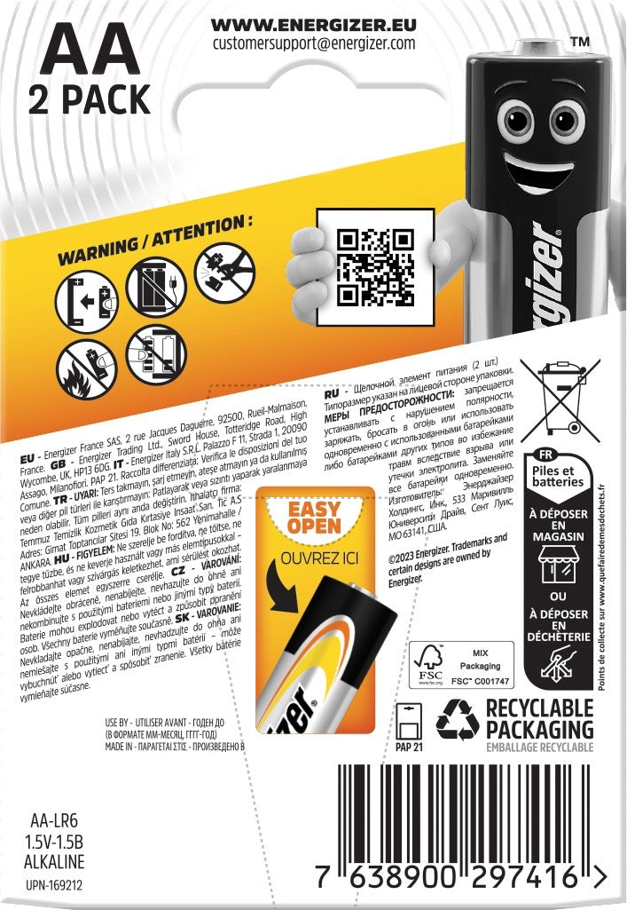 Baterie Energizer Alkaline Power E 91 LR6/2BP