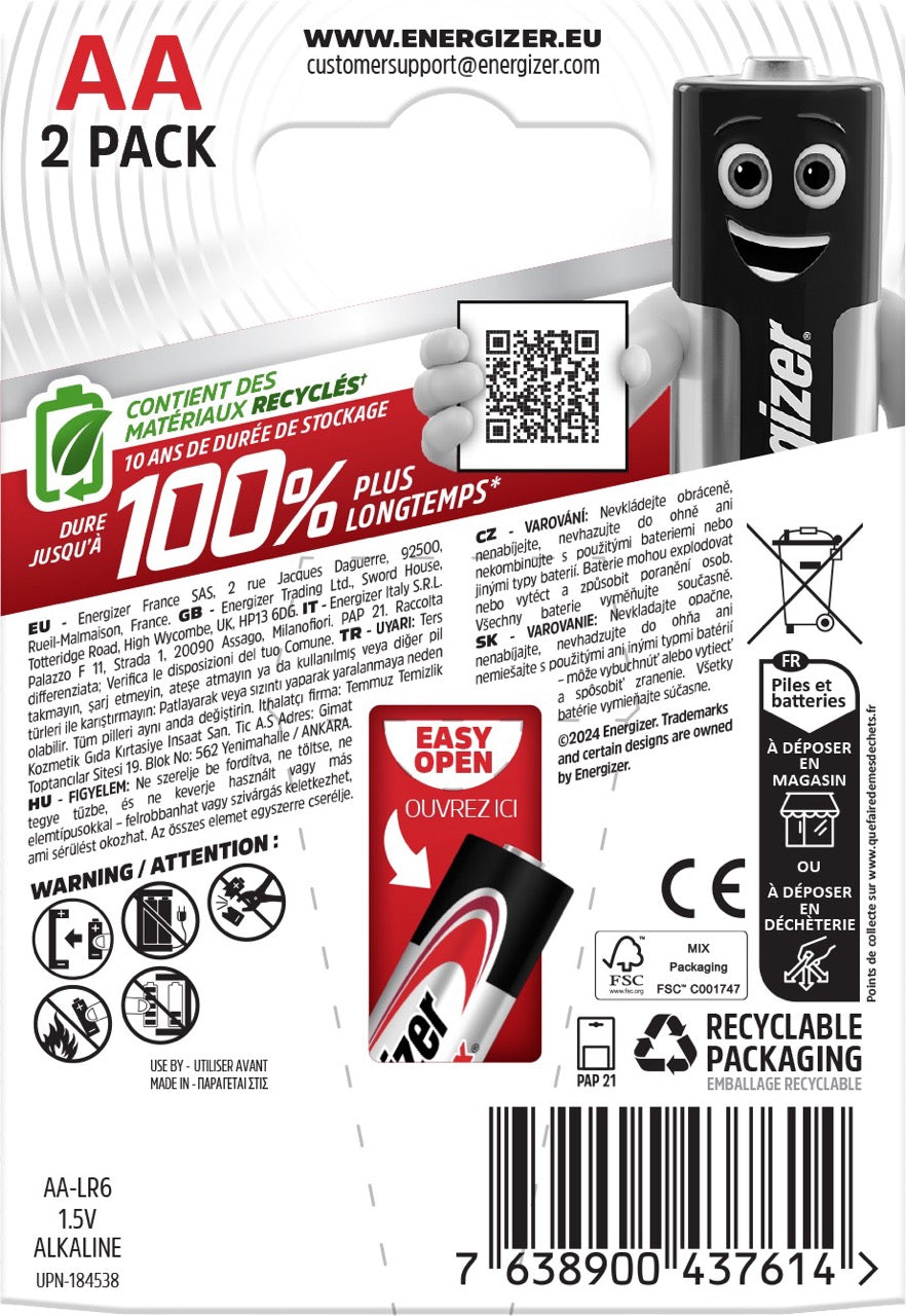 Baterie Energizer MAX Alkaline Power E 91 LR6/2BP