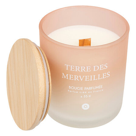 Lumanare parfumata "Terre des Merveilles" - Petale de mosc, 255 g - Atmosphera