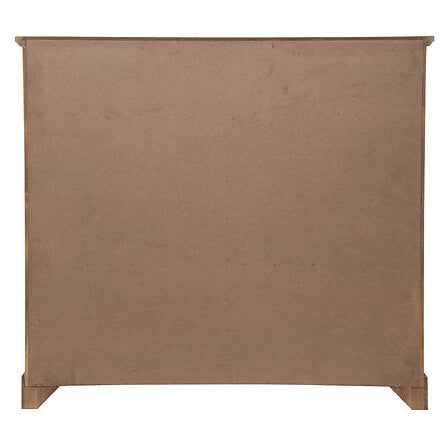 Comoda cu 2 sertare si usa din sticla, lemn natural, L 94 cm