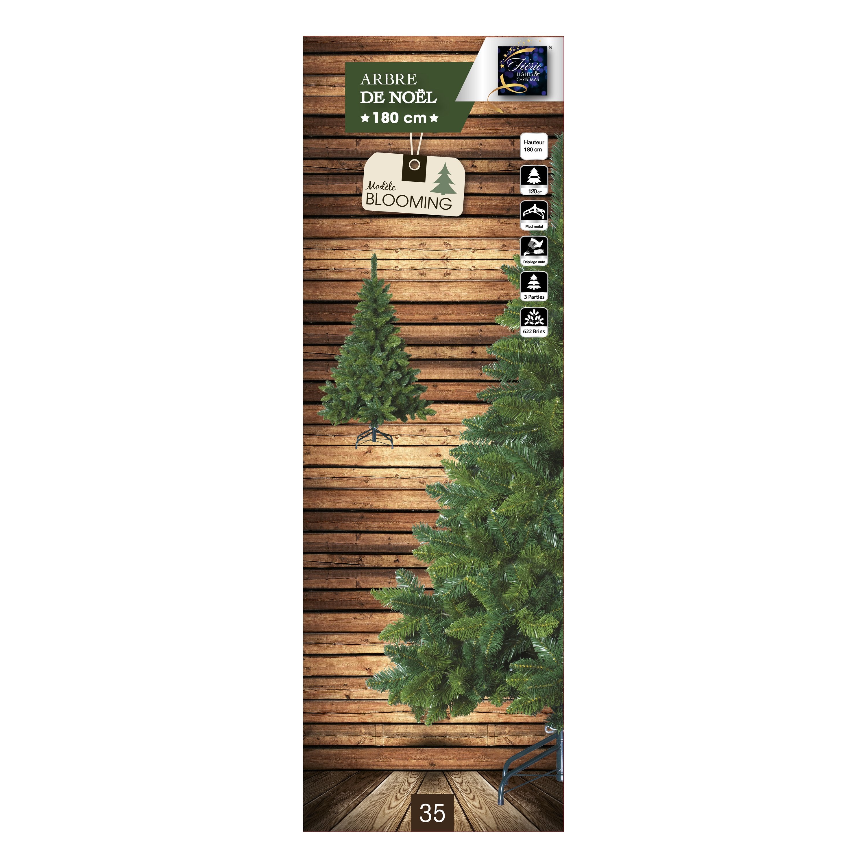 Brad artificial inflorit, verde, H 180 cm | Feeric
