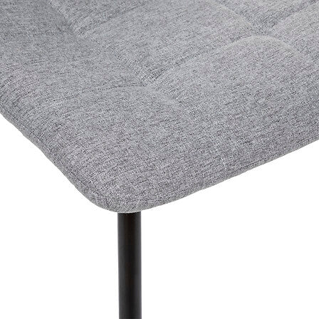 Scaun dining Sirac, gri deschis/negru ,textil- Atmosphera