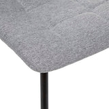 Scaun dining Sirac, gri deschis/negru ,textil- Atmosphera