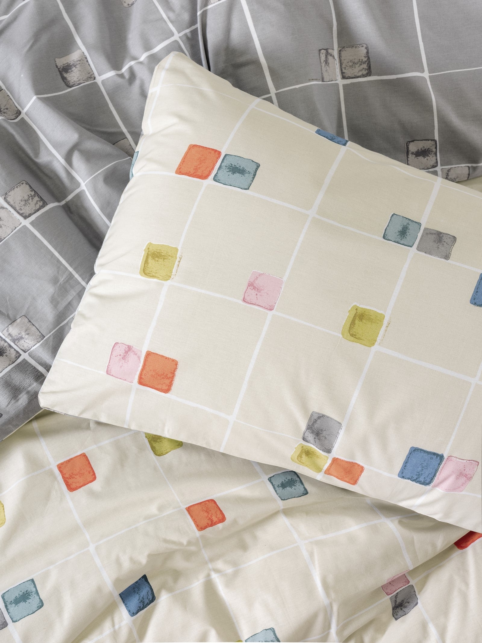 Lenjerie de Pat 2 Persoane cu Cearsaf cu Elastic Minimal Evo Gri